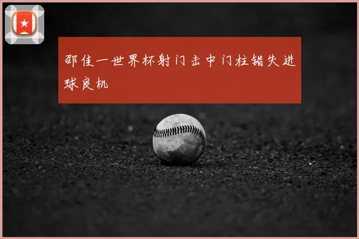 邵佳一世界杯射门击中门柱错失进球良机